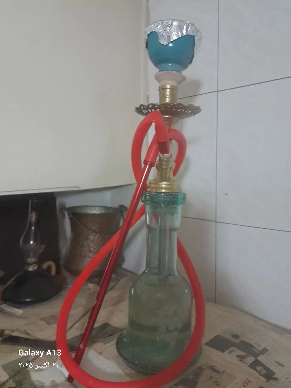 قلیون برنجی سیستم ماشین|کلکسیون و سرگرمی|نسیم‌شهر, |دیوار