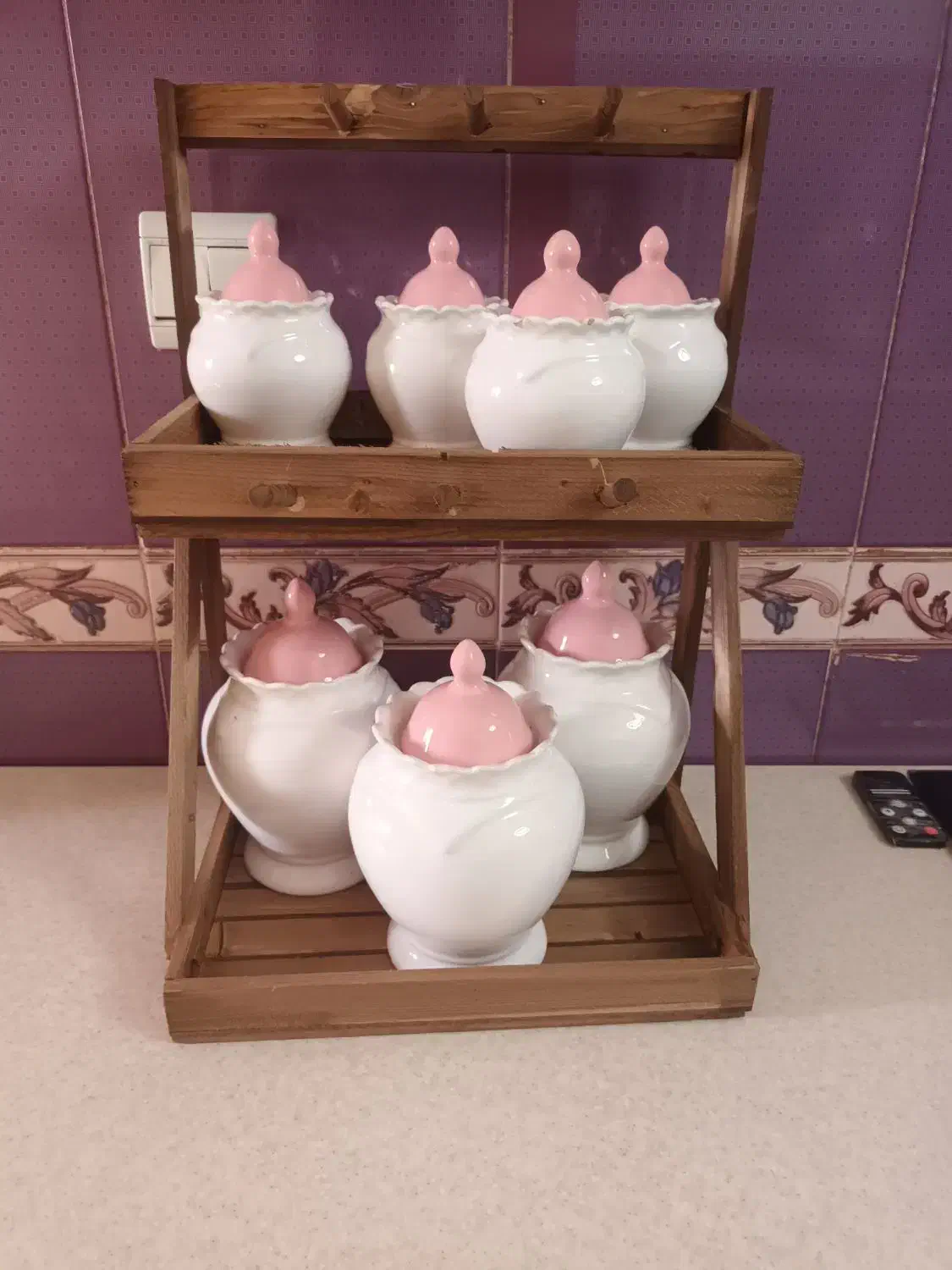 پا سماوری سرامیکی شیک زیبا|ظروف سرو و پذیرایی|پاکدشت, پاکدشت (مامازند)|دیوار