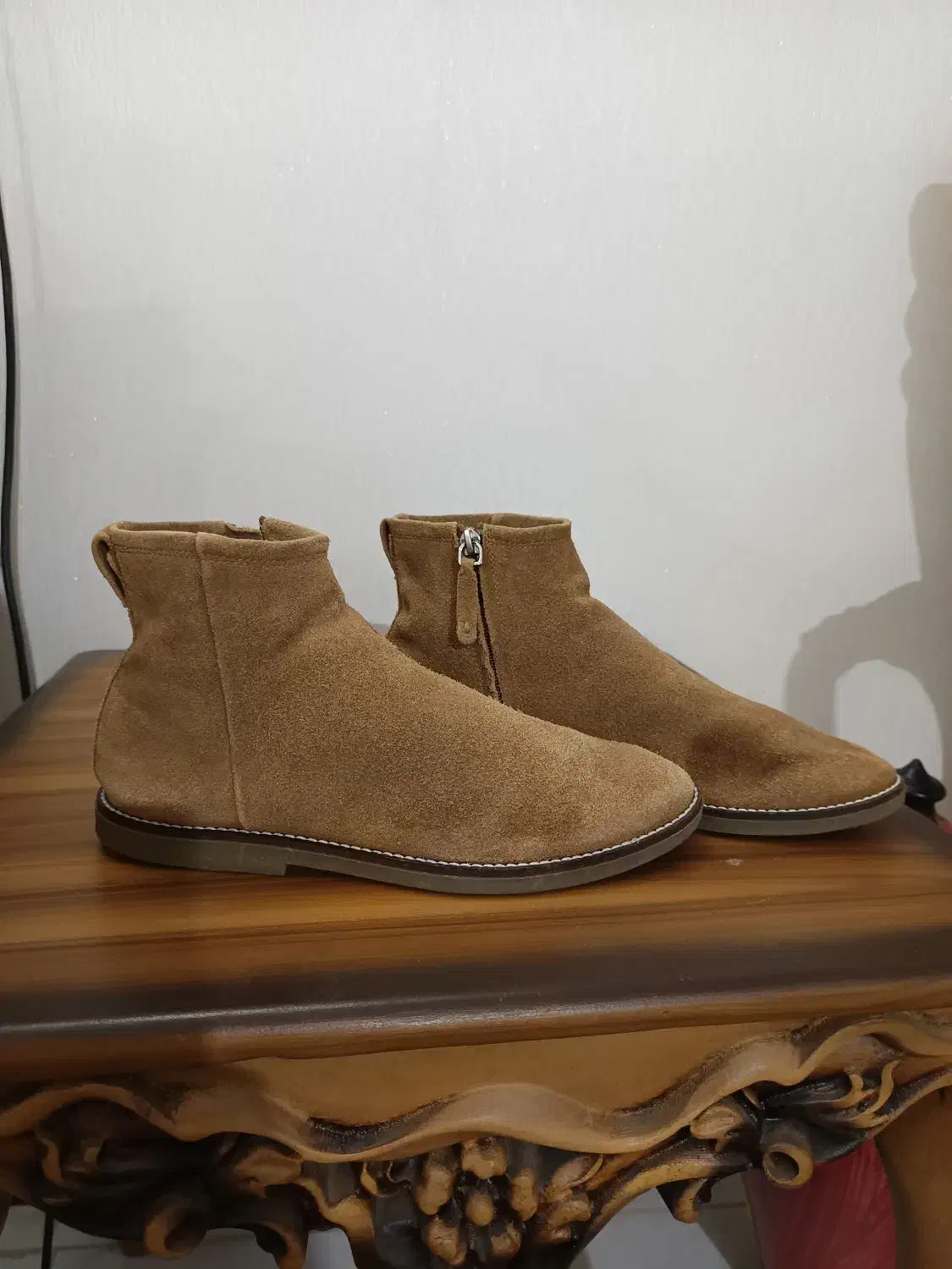 یک جفت بوت اورجینال مارک زارا ZARA سایز ۳۹|کیف، کفش، کمربند|رباط‌کریم, رباط‌کریم|دیوار