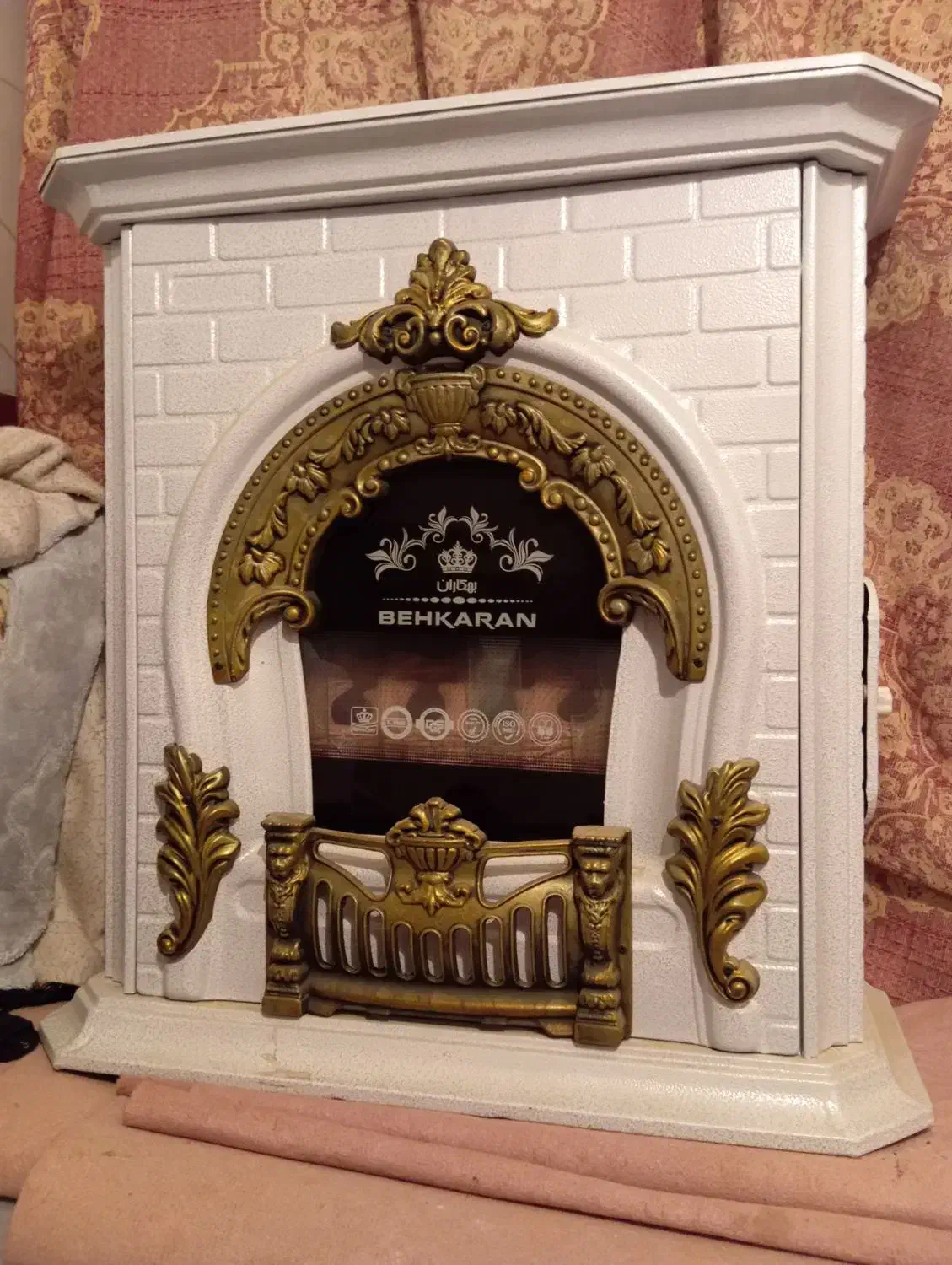 بخاری طرح شومینه|بخاری، هیتر، شومینه|حمیدیا, |دیوار