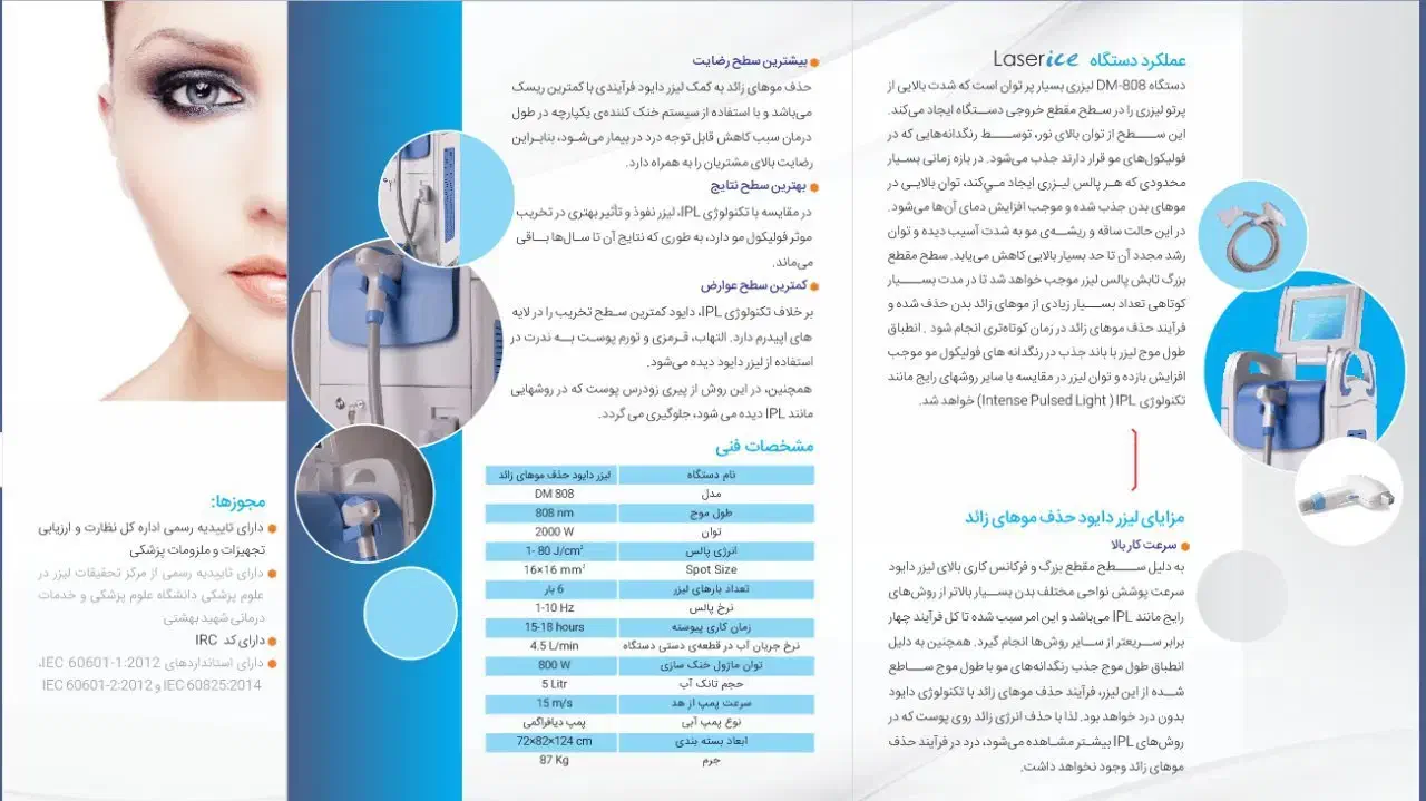 دستگاه لیزر دایود آیس کاملا سالم(پرنیان گستر)|پزشکی|آمل, |دیوار