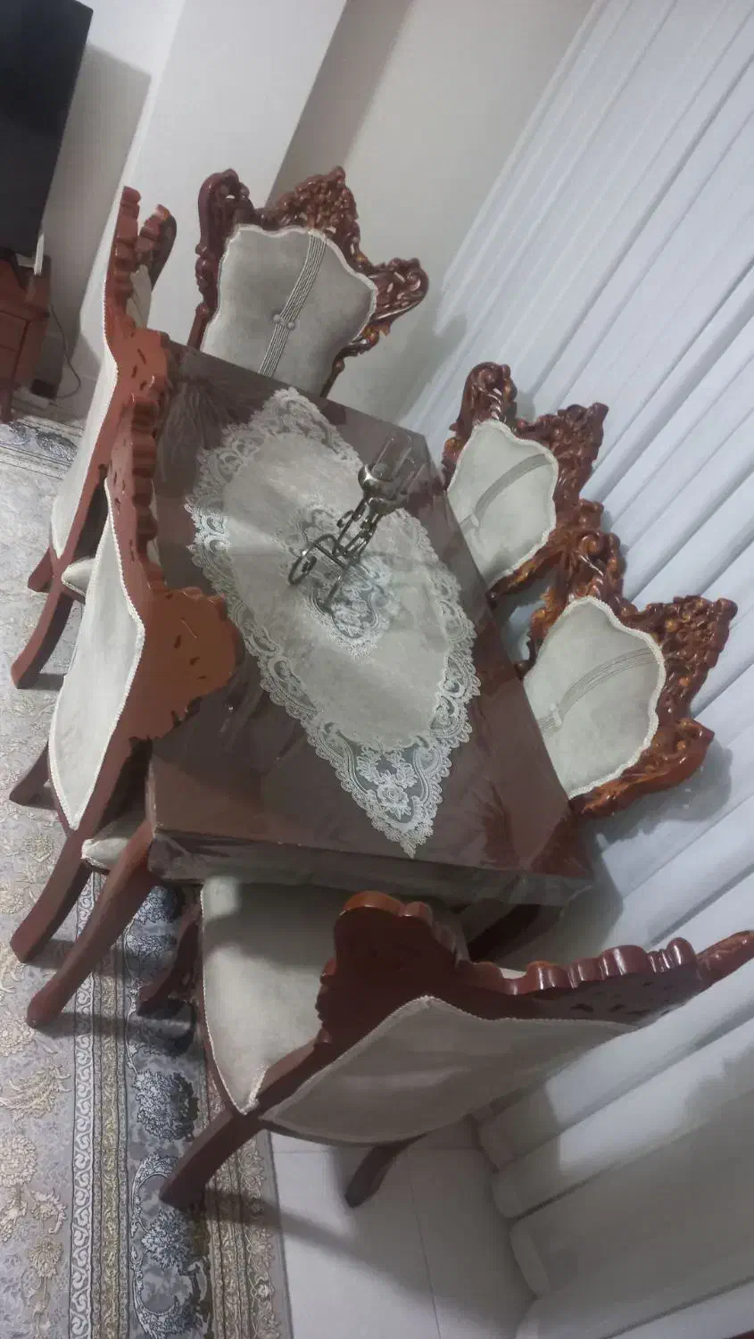 میزغذاخوری۶ نفره سلطنتی درحدنو|میز و صندلی غذاخوری|ابهر, |دیوار