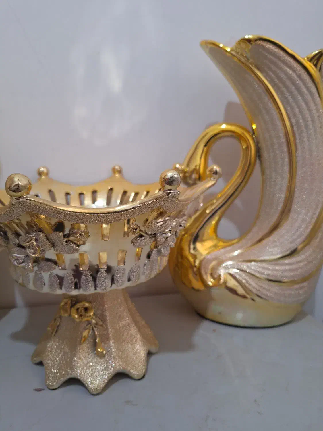 سه تیکه گلدان و شکلات خوری|صنایع دستی و سایر لوازم تزئینی|قم, شهر قائم|دیوار