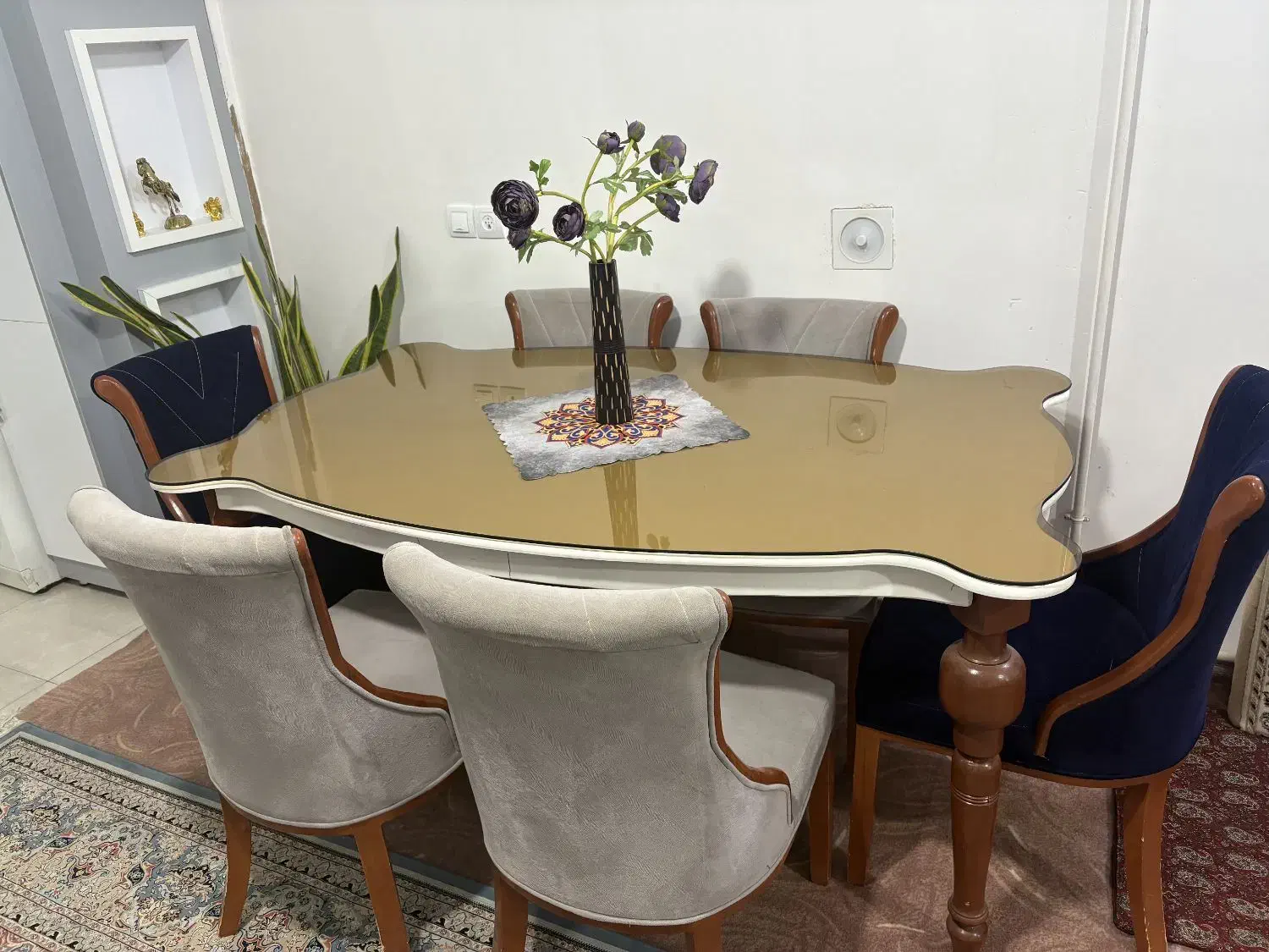 میز و صندلی شش نفره در حد نو|میز و صندلی غذاخوری|خرمدره, |دیوار