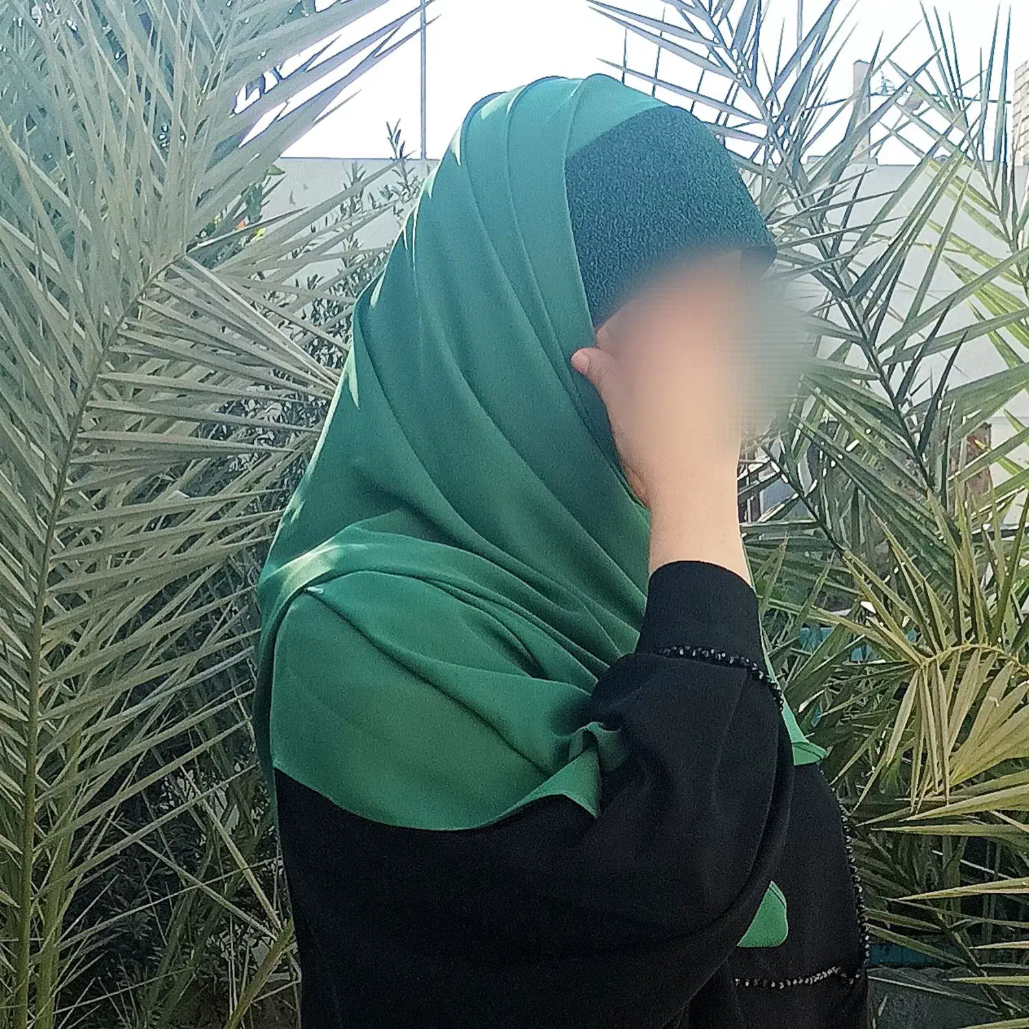 هدشال رنگ سبز سیدی|لباس|بافق, |دیوار