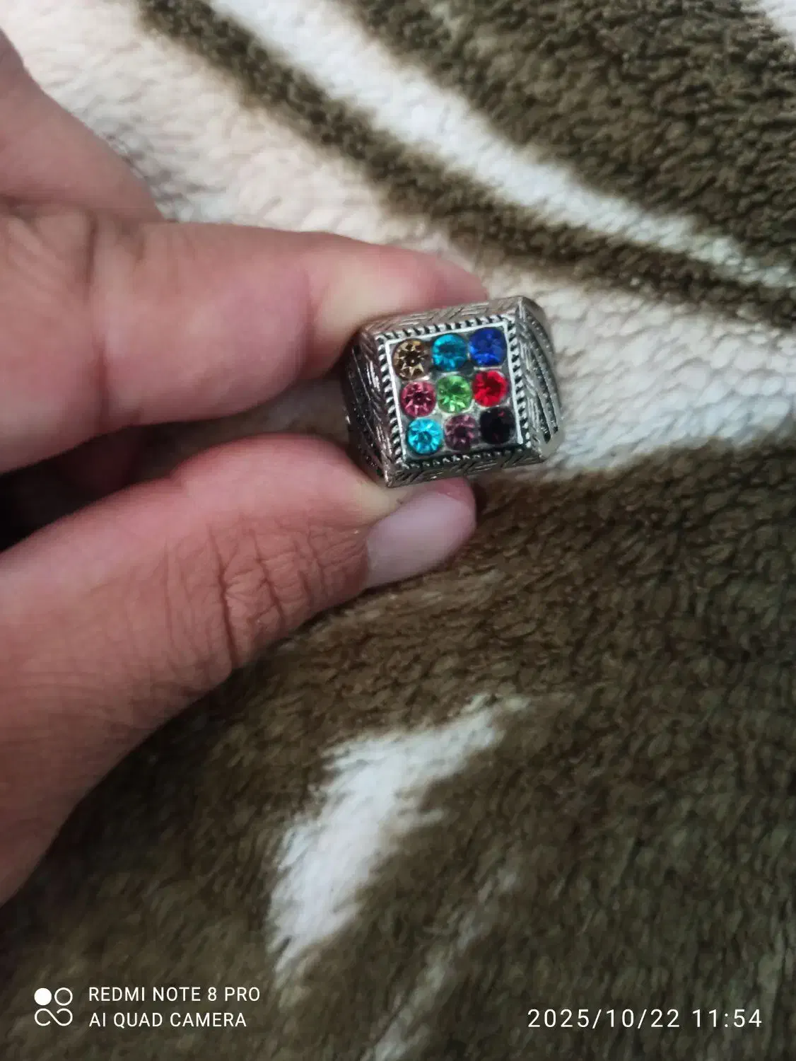 انگشتر استیل تمام سنگ های ریز عقیق|بدلیجات|مرند, |دیوار