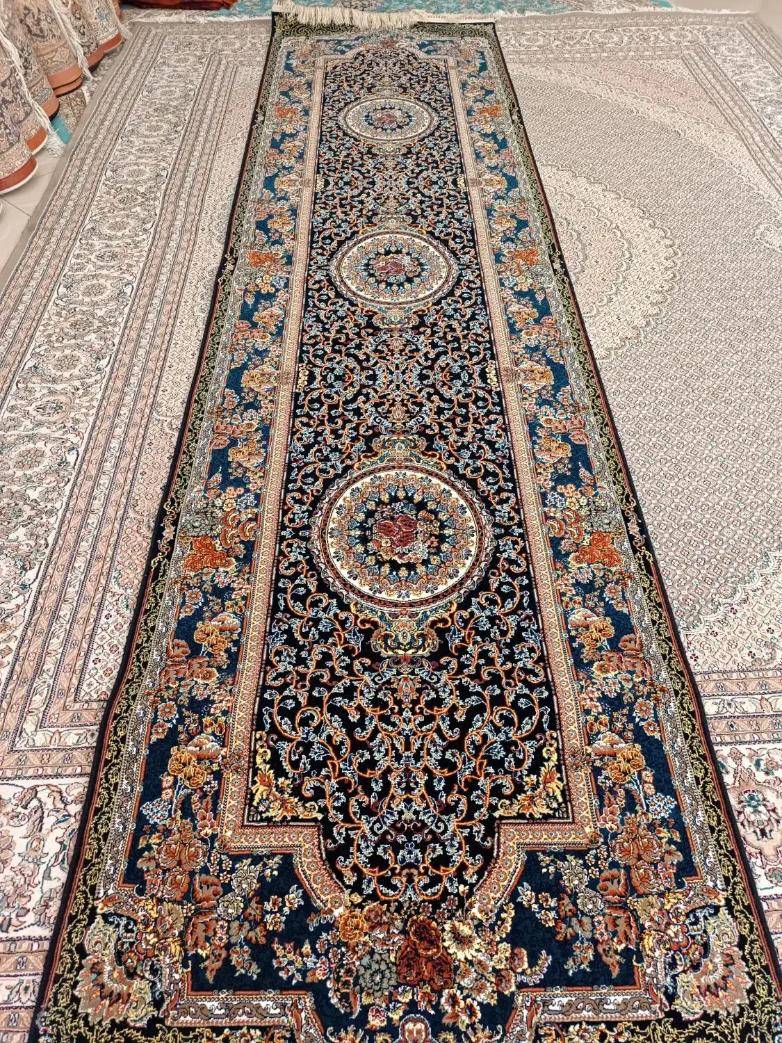 کناره (4*1)  700شانه تازه  خاطره کاشان|فرش|مهاباد (آذربایجان غربی), |دیوار