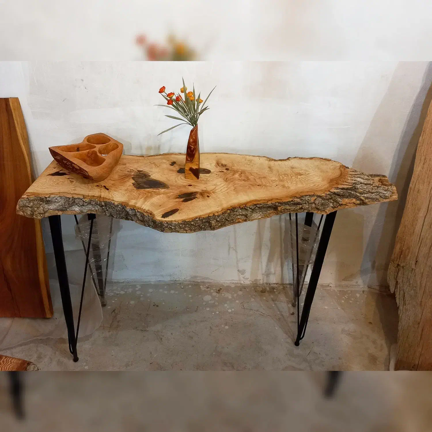 میز کنسول شلف کافی بار چوبی روستیک|بوفه، ویترین، کنسول|کرج, شهرک سهرابیه|دیوار