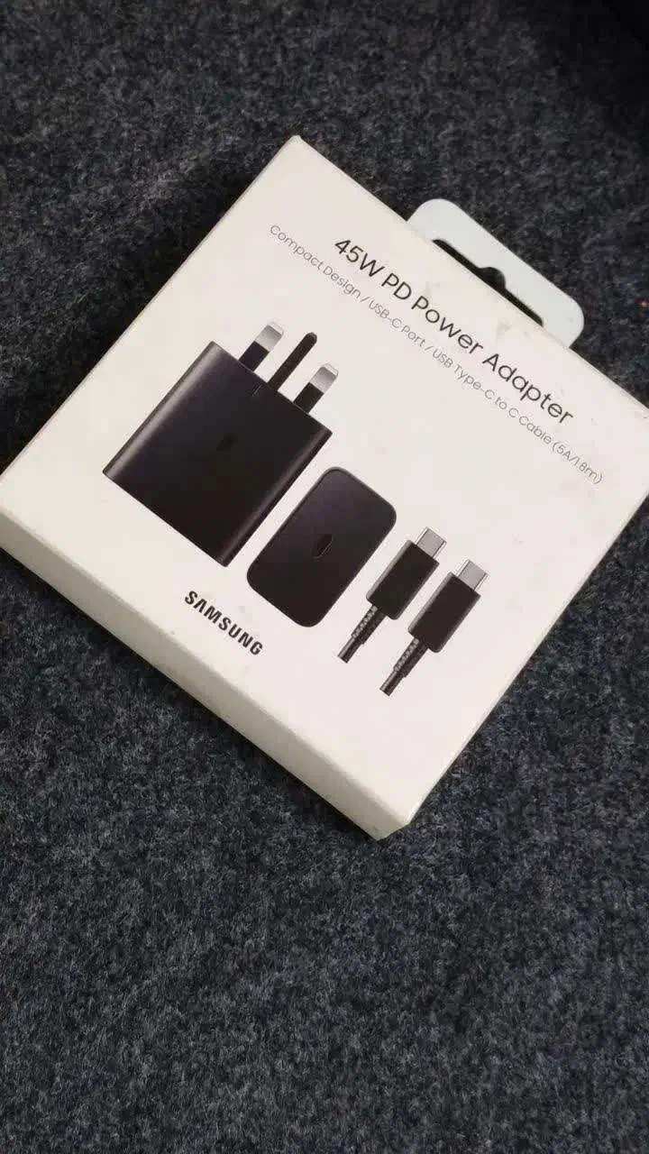 شارژر ۴۵ وات اورجینال سامسونگ|لوازم جانبی موبایل و تبلت|قم, باغ شریفی|دیوار