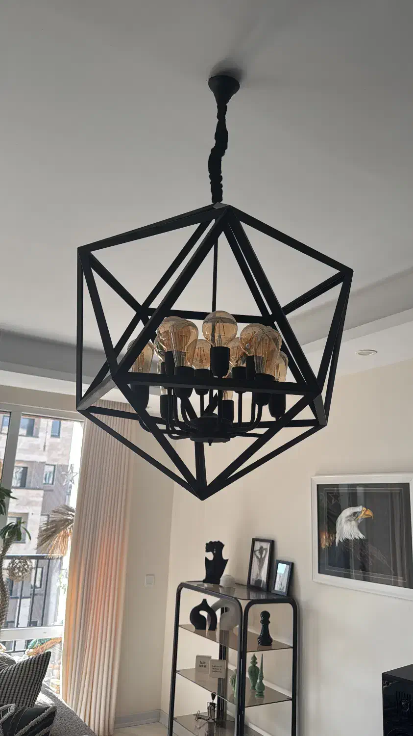 لوستر بزرگ اواژور و اینه|لوستر و چراغ آویز|کرج, باغستان|دیوار