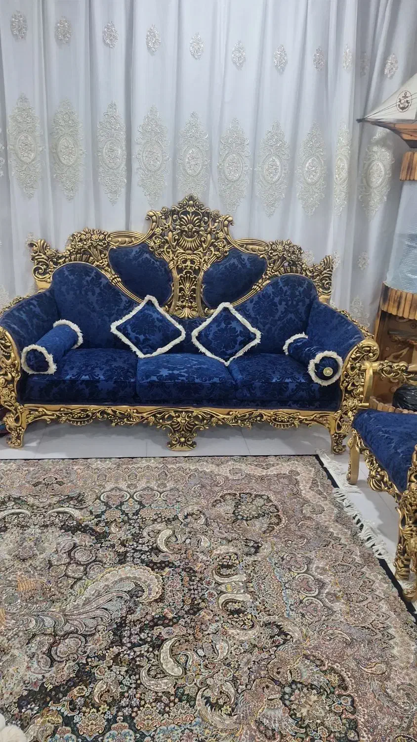 مبل سلطنتی مصری استیل چوب راش|مبلمان خانگی و میز عسلی|چهاردانگه (تهران), |دیوار