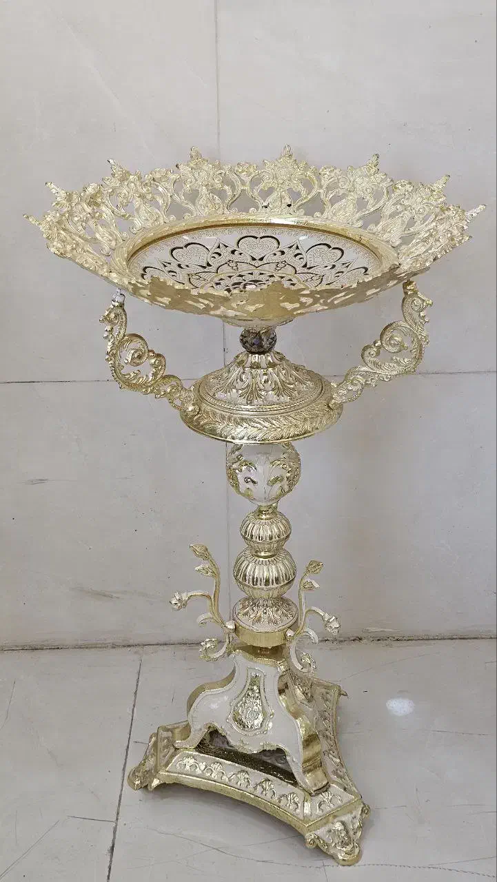 کنار سالنی سفید طلایی کنارسالنی میوه   طرح برنجی|صنایع دستی و سایر لوازم تزئینی|مشهد, طلاب|دیوار