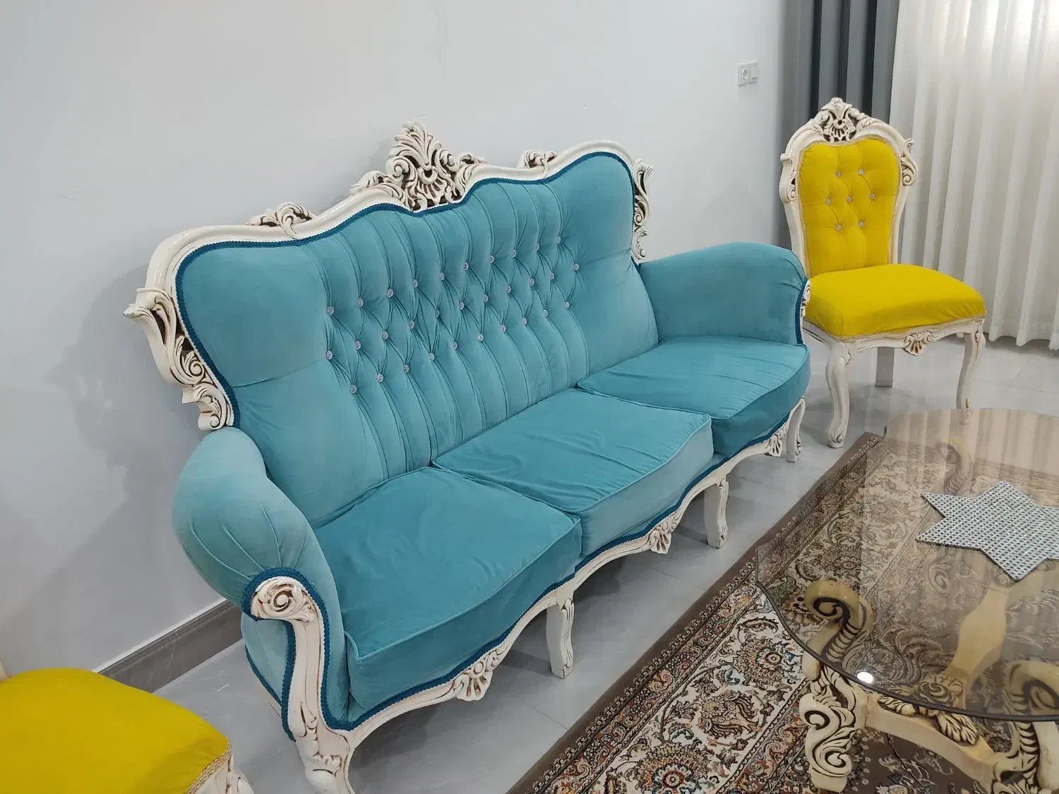 مبلمان ۹نفره|مبلمان خانگی و میز عسلی|تاکستان, |دیوار