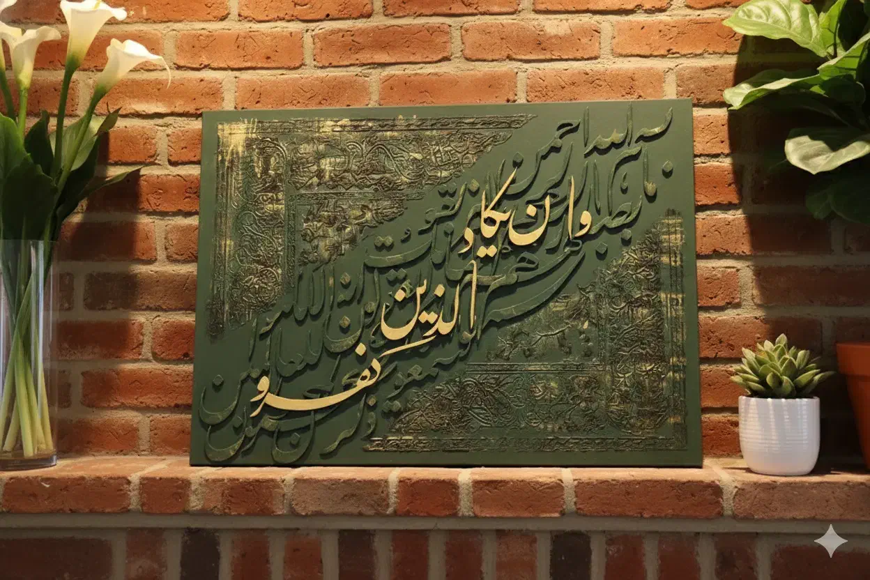 تابلو کالیگرافی وان یکاد|تابلو، نقاشی، عکس|ری, شهید بهشتی|دیوار