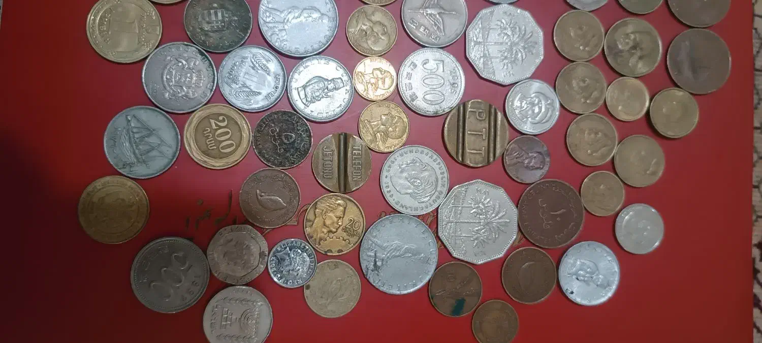 سکه های خارجی 94عدد طبق تصویر|کلکسیون سکه، تمبر، اسکناس|تبریز, |دیوار