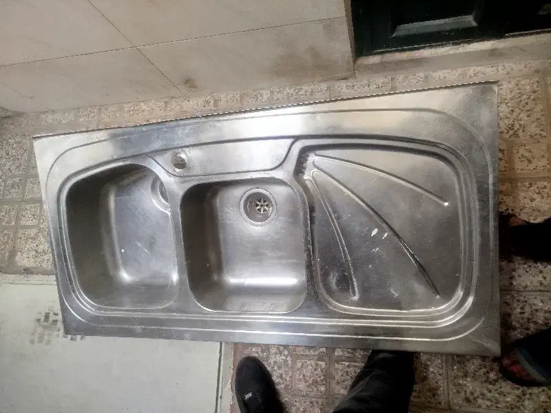 سینک سینی راست دو لگن اخوان عرض 60 در حد آکبند|مصالح و تجهیزات ساختمان|تهران, فلاح|دیوار