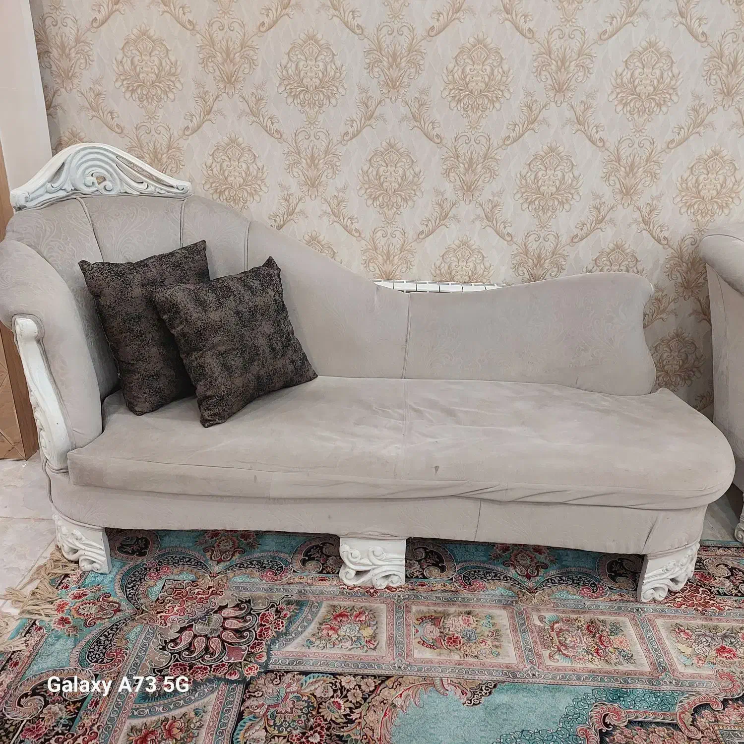 فروش فوری مبل سه نفره و شزلون تمیز|مبلمان خانگی و میز عسلی|پردیس, فاز ۸|دیوار