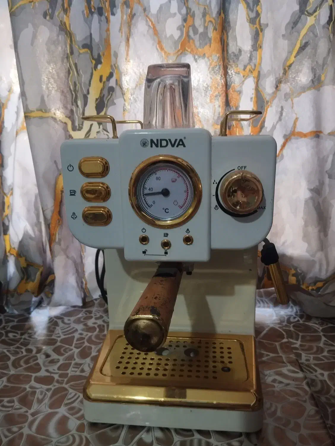 قهوه ساز سفید طلایی 5500|سماور، چای‌ساز، قهوه‌ساز|مشهد, شهید علی محمدی|دیوار