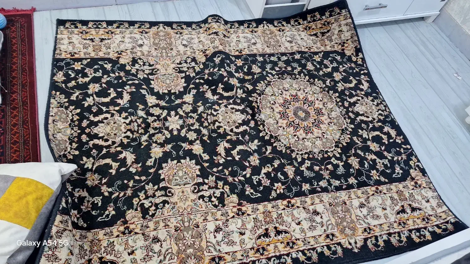 قالی ۱۶۰ در ۱۴۰ رنگ مشکی|فرش|اهواز, اسلام آباد غربی|دیوار