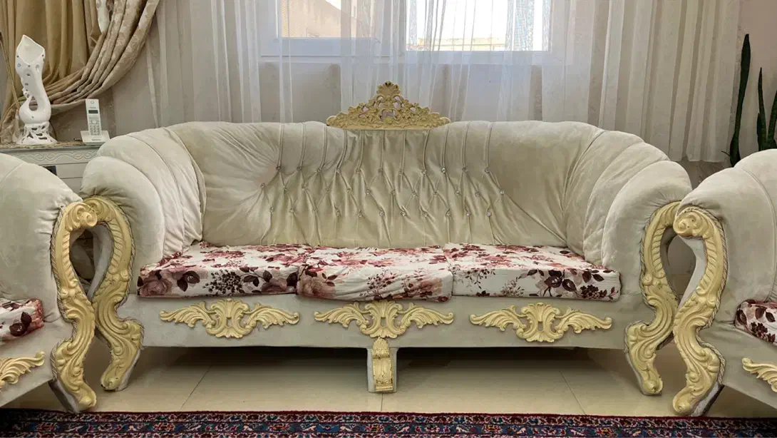 مبل نیمه استیل شیری|مبلمان خانگی و میز عسلی|ری, شهید بهشتی|دیوار