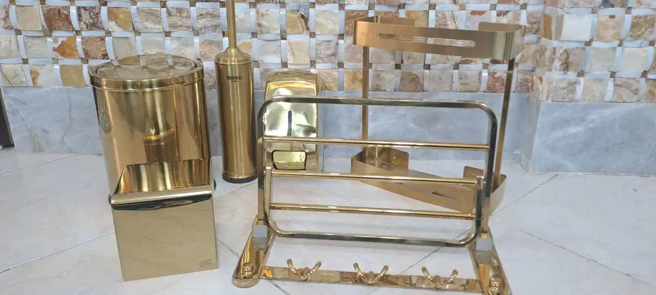 ست طلایی حمام و دسشویی|لوازم حمام|تهران, آهنگ|دیوار