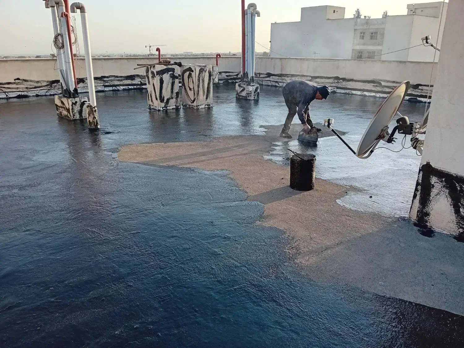 ایزوگام قیرگونی واسفالت|خدمات پیشه و مهارت|اهر, |دیوار