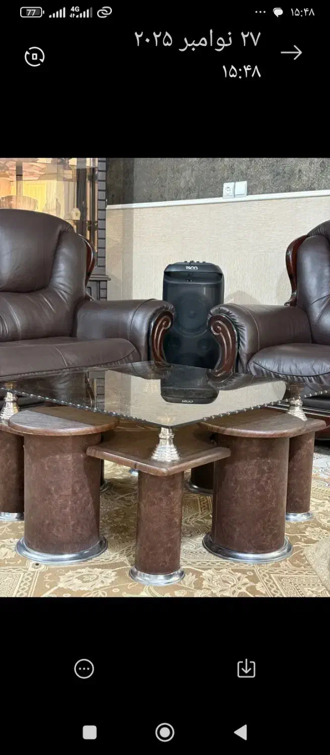 میز جلو مبلی پنج تیکه|مبلمان خانگی و میز عسلی|سیرجان, |دیوار