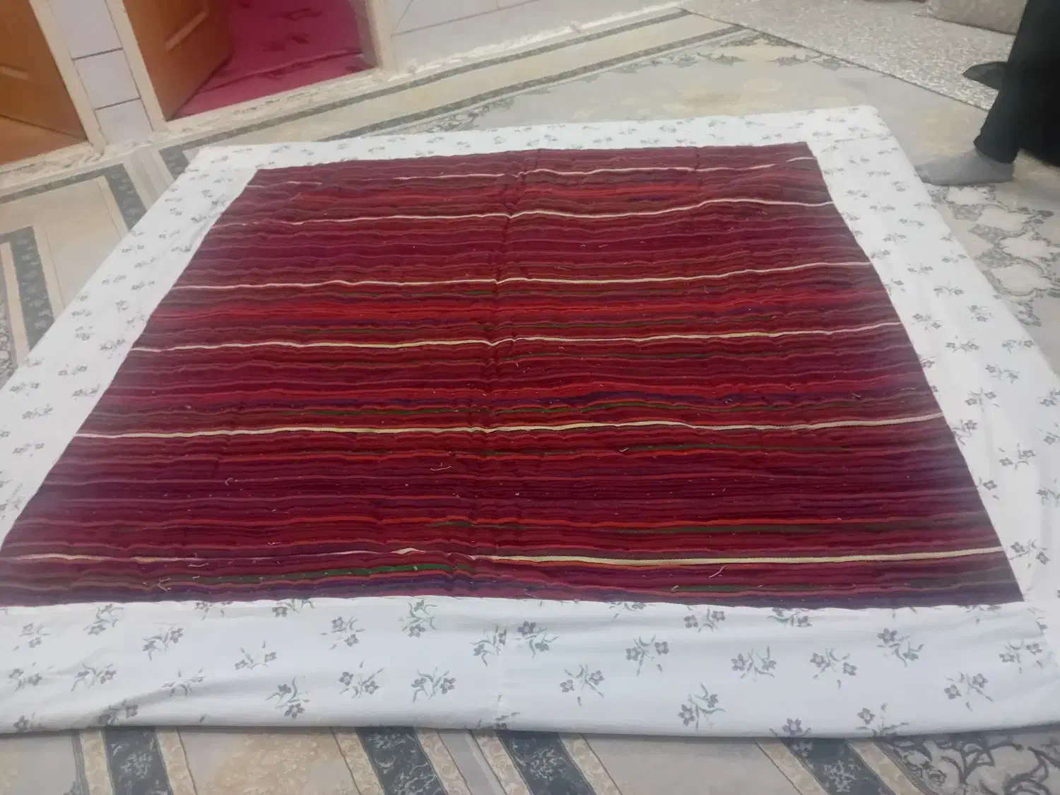 لحاف کرسی جاجیم|گلیم، جاجیم، گبه|خمینی‌شهر, |دیوار