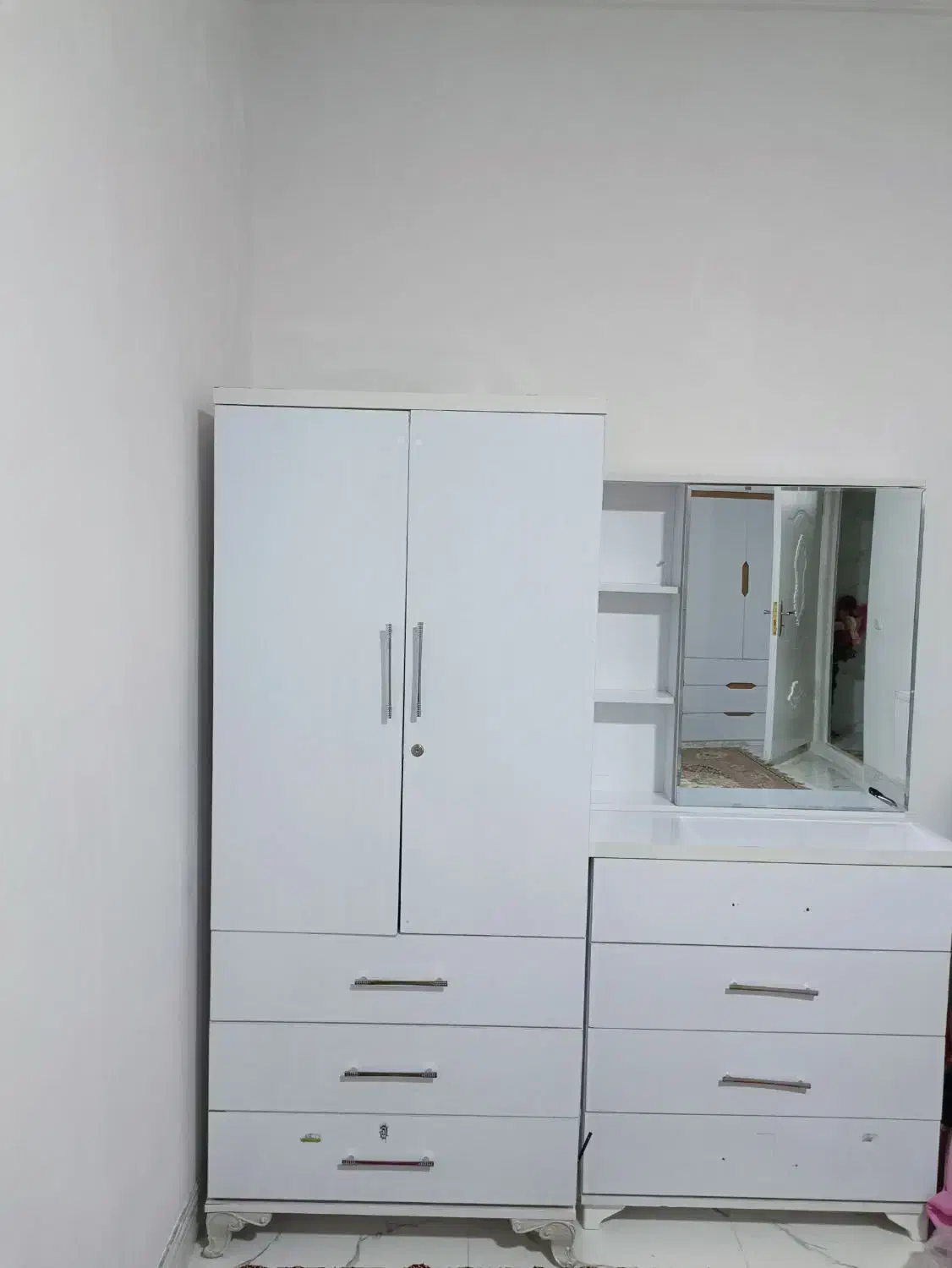 کمد سفید|جاکفشی، کمد، دراور|الشتر, |دیوار