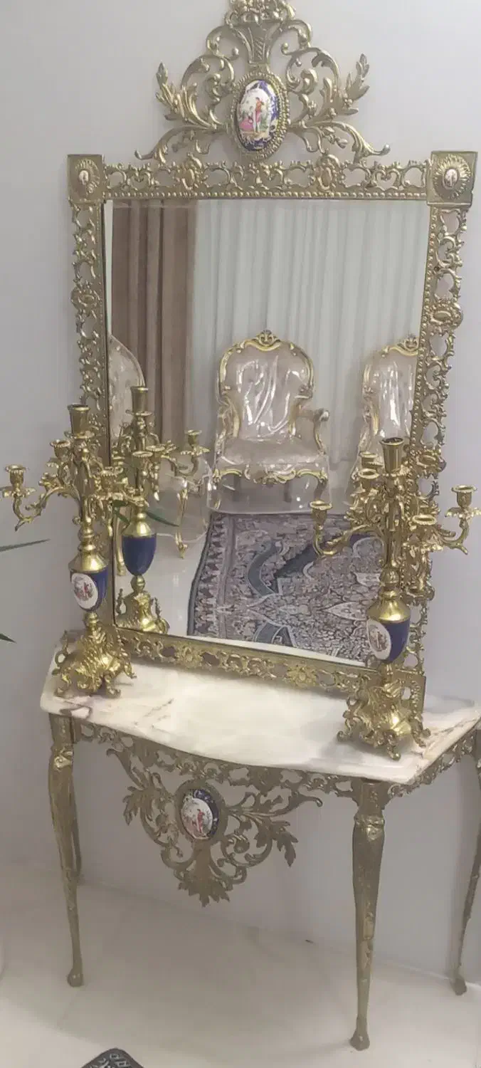 فروش و خرید آینه شمعدون و ساعت قدیمی و برونزی و|آینه|مشهد, یاس|دیوار