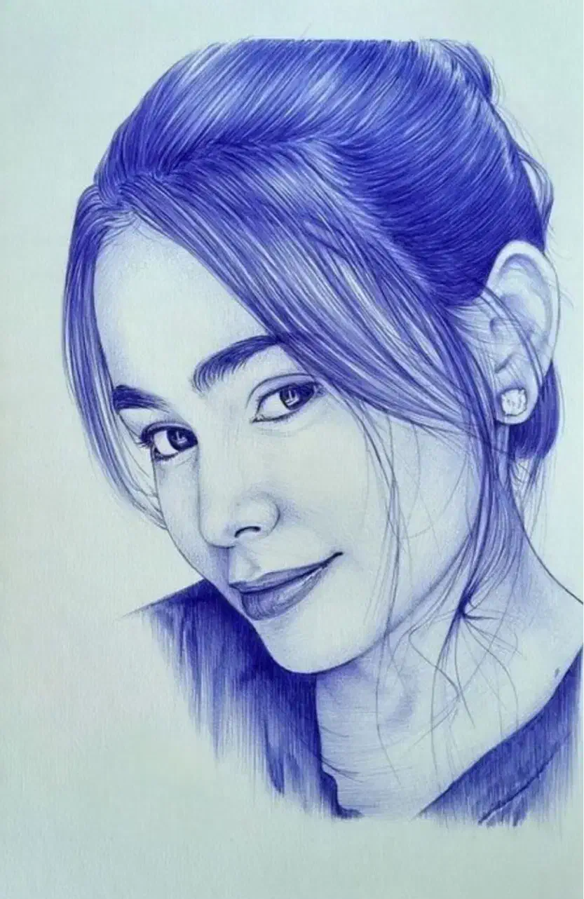 سفارش نقاشی با خودکار آبی|تابلو، نقاشی، عکس|اصفهان, بوستان ناژوان|دیوار