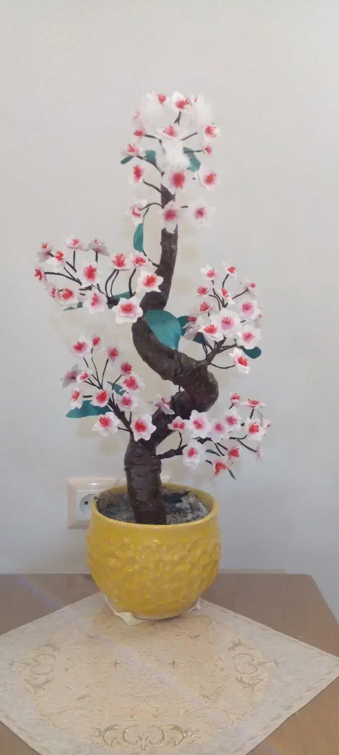 درختچه بونسای مصنوعی|گل مصنوعی|همدان, |دیوار