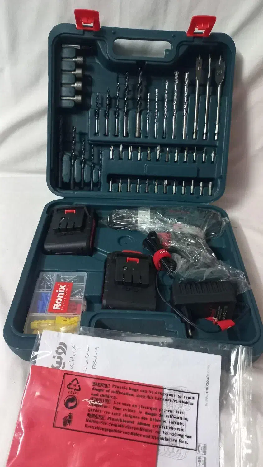 دلرشارژی رونیکس۱۸ولت۵۳تکه آک.شارجی چکشی رونکس۱۸ولت|ابزارآلات|مشهد, سیلو|دیوار