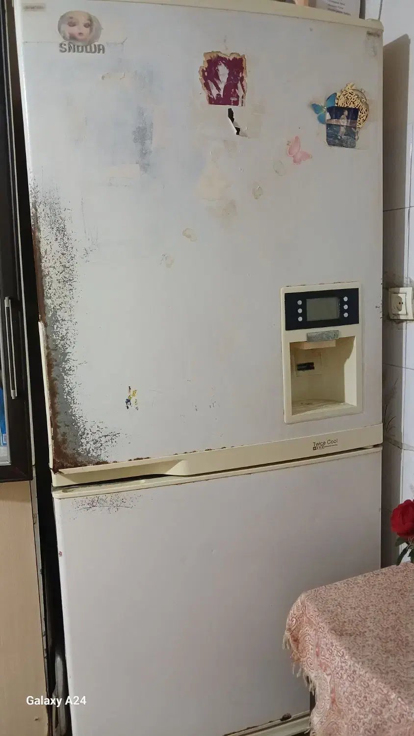 یخچال|یخچال و فریزر|گلوگاه, |دیوار