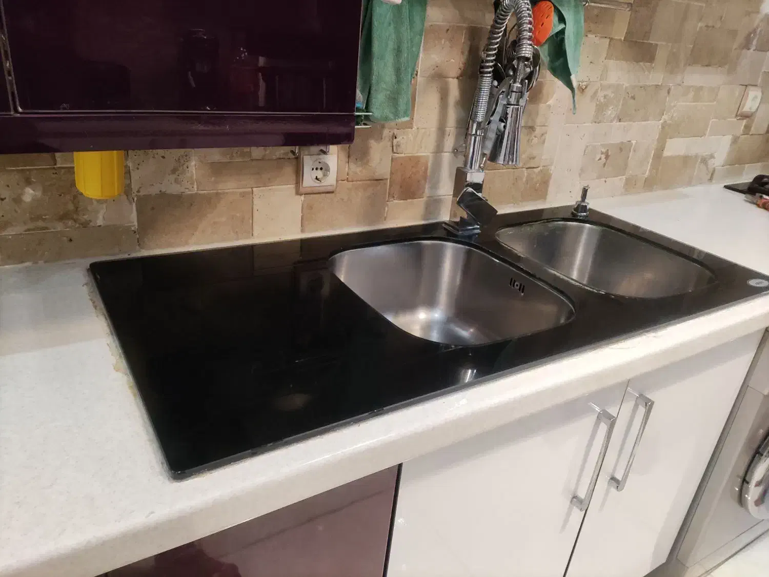 سینک دولگنه شیشه ای|مصالح و تجهیزات ساختمان|کرج, شهرک فهمیده|دیوار