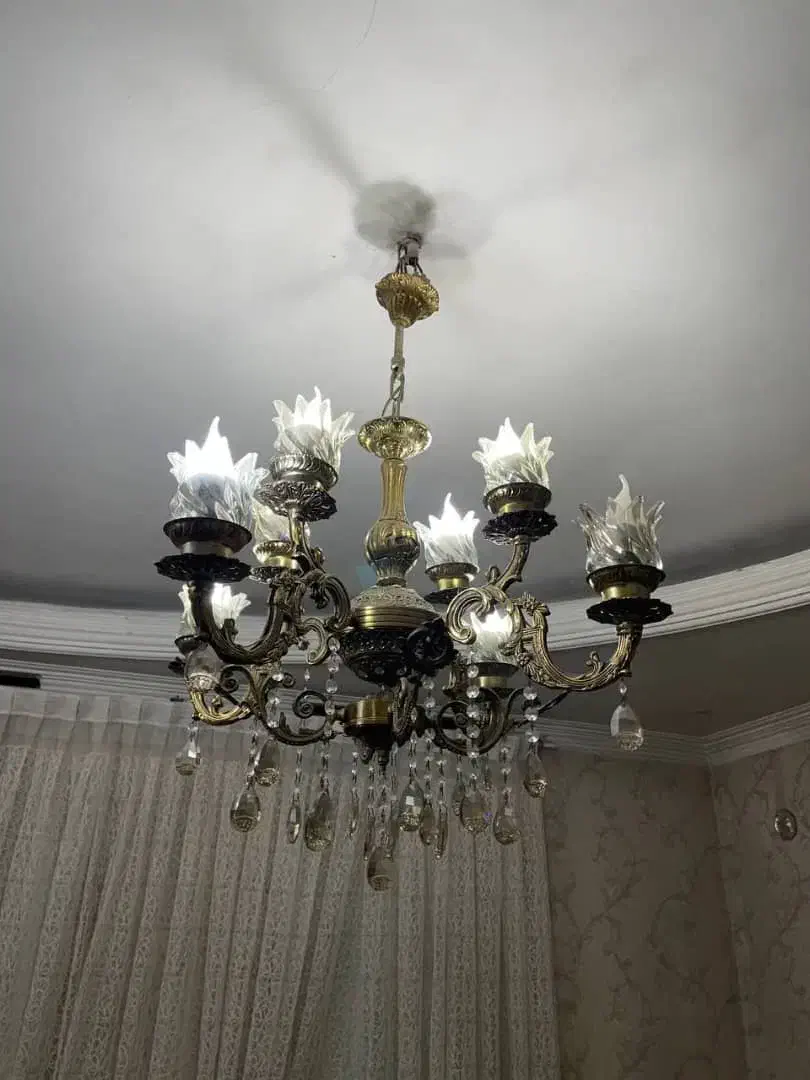 لوستر برنزی برنجی|کلکسیون اشیاء عتیقه|کهریزک, |دیوار