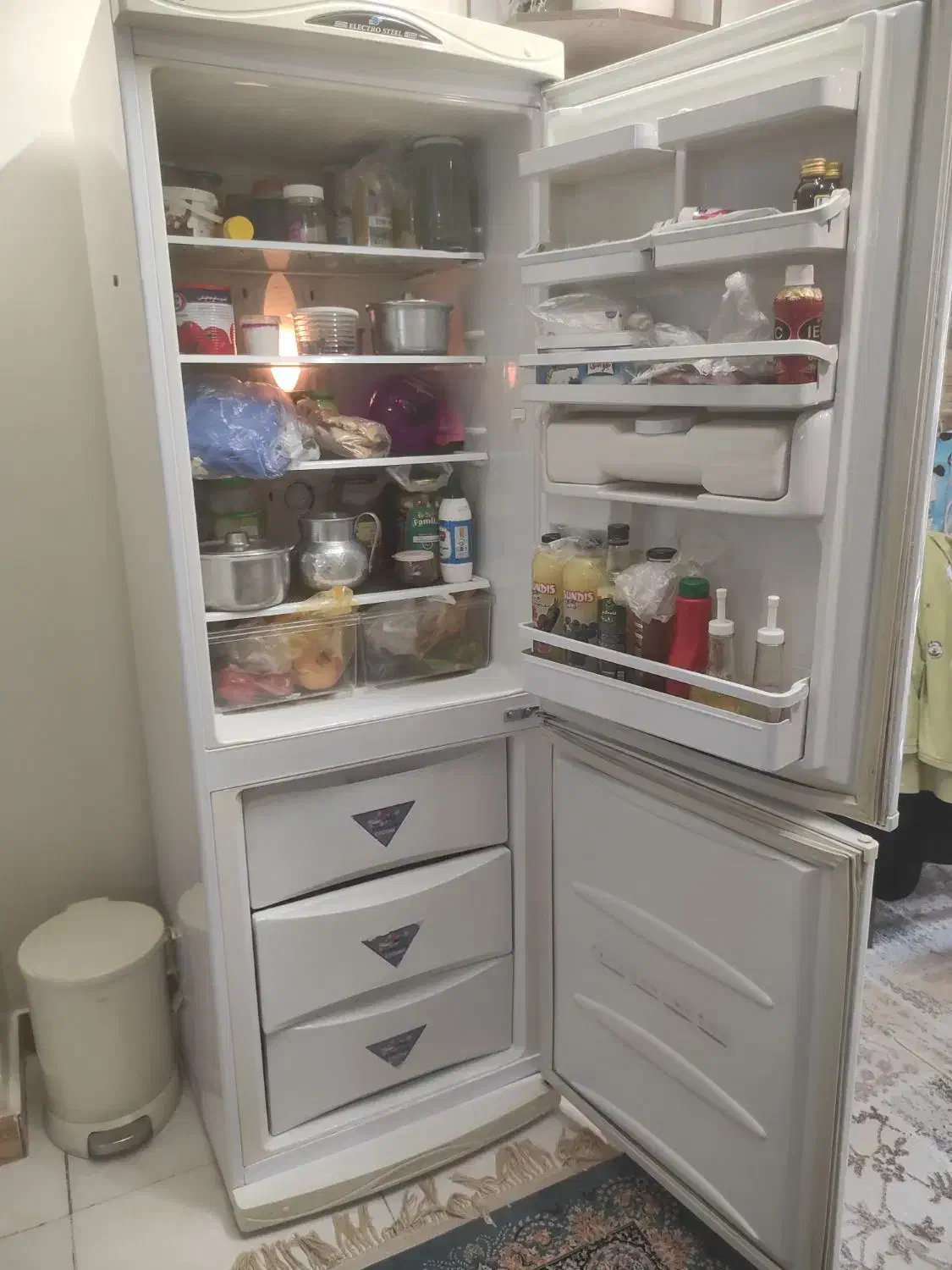 یخچال فریزر الکترواستیل درحد نو بدون برفک|یخچال و فریزر|گلستان (تهران), |دیوار