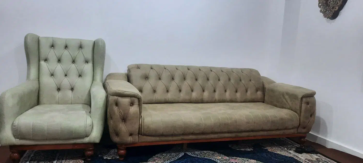 باسلام یه دست مبل ۸نفره دوتاتکی ودوتا۳نفره|مبلمان خانگی و میز عسلی|شوش, |دیوار