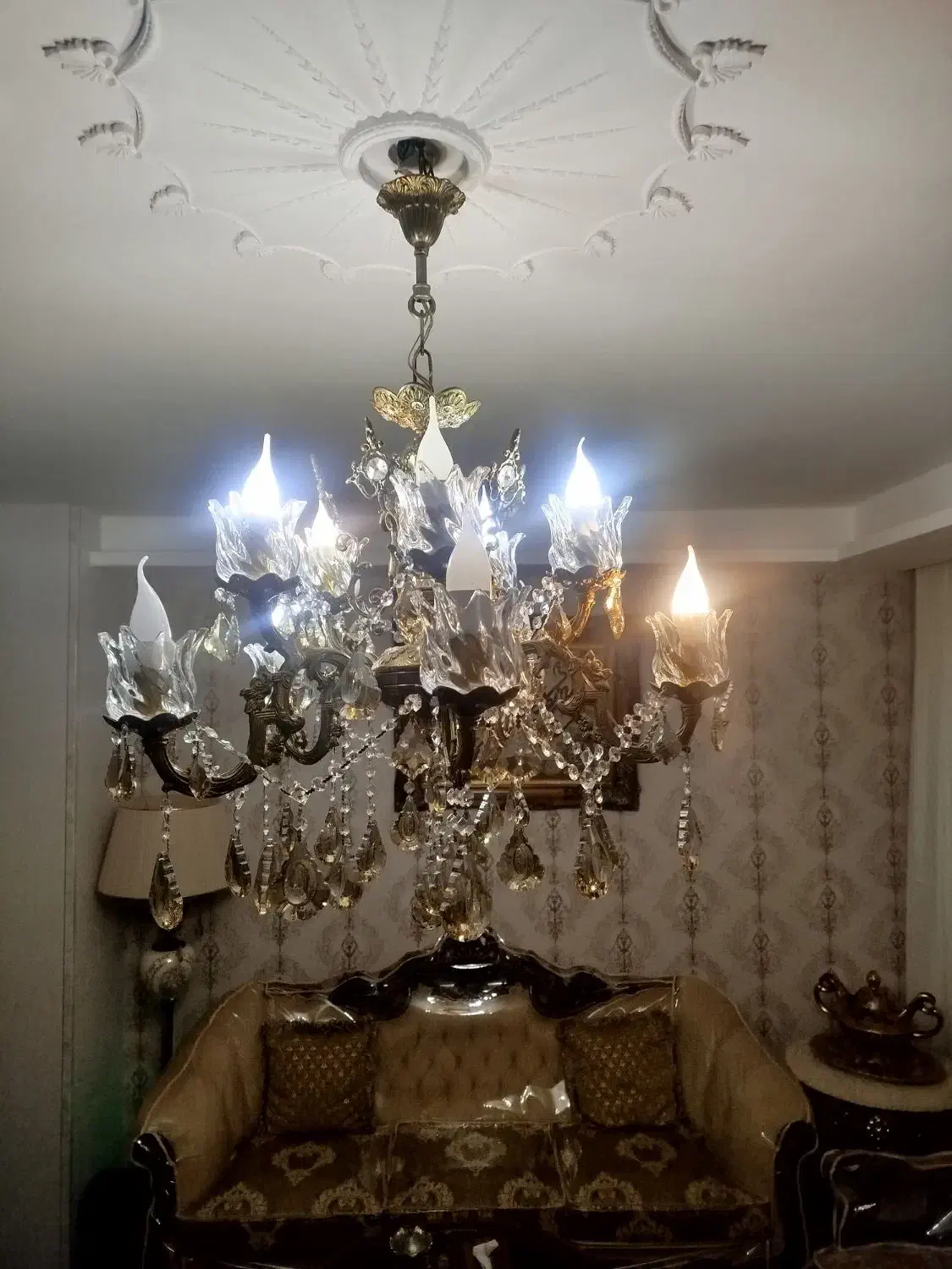 لوستر برنز|لوستر و چراغ آویز|سهند, |دیوار