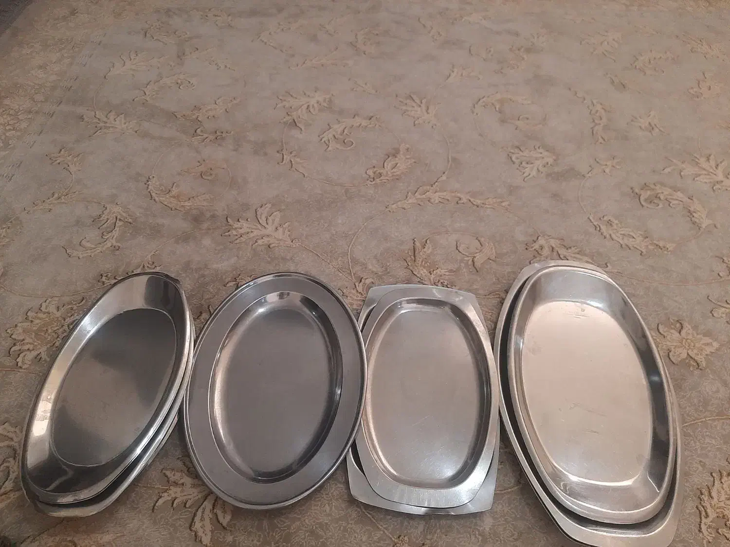 ۱۴عدد سینی استیل|ظروف سرو و پذیرایی|شیراز, جوادیه|دیوار