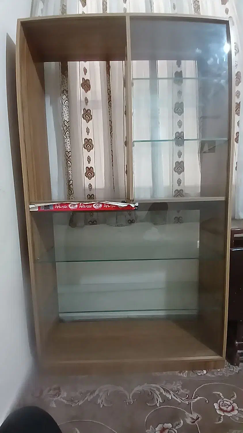 دکور ویترین ام دی اف و شیشه ای|بوفه، ویترین، کنسول|فردیس, فردیس|دیوار