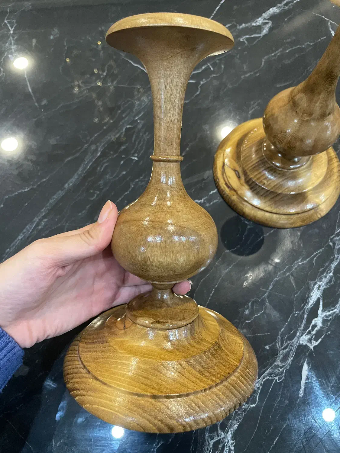 شمع‌دان چوبی دست‌ساز لوکس|صنایع دستی و سایر لوازم تزئینی|مشهد, آزادشهر|دیوار