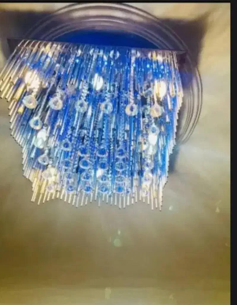 لوستر کنترلی کریستالی بزرگ|لوستر و چراغ آویز|تهران, دبستان|دیوار