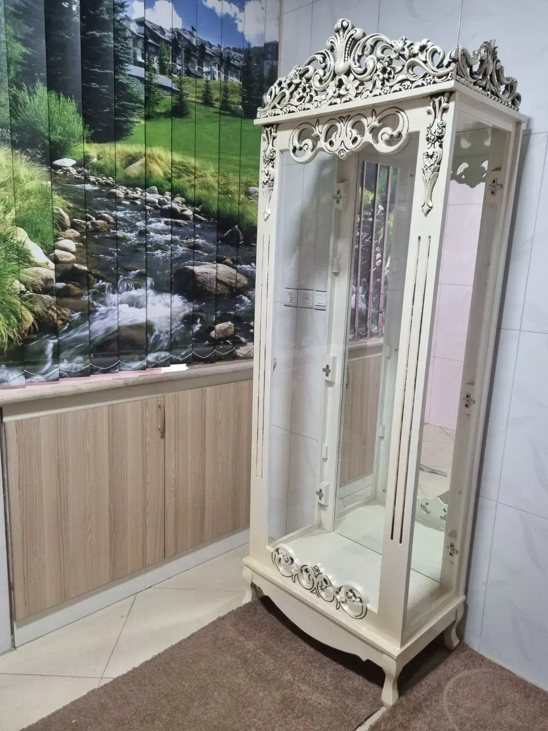 ویترین سفید و شیک|بوفه، ویترین، کنسول|مبارکه, |دیوار