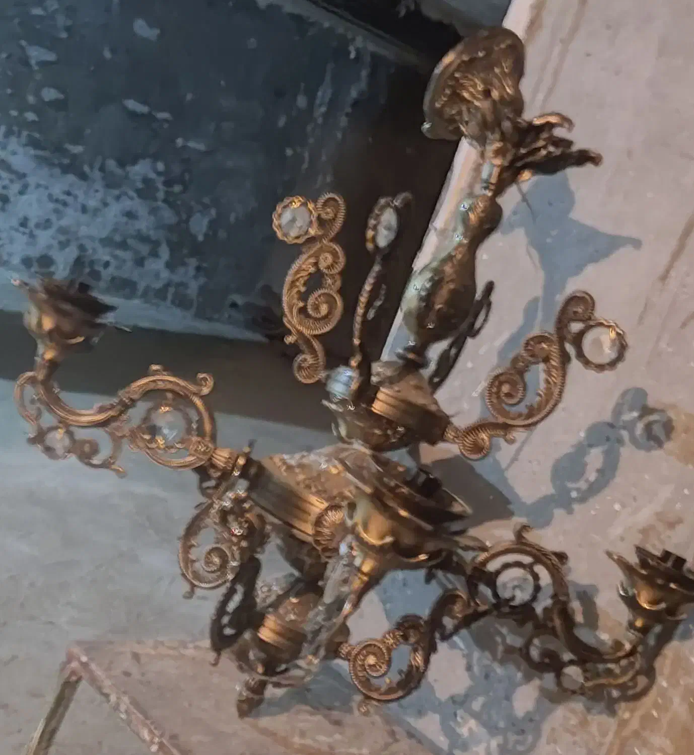 ۲ عدد لوستر ۳ طوق برنز|لوستر و چراغ آویز|قزوین, |دیوار