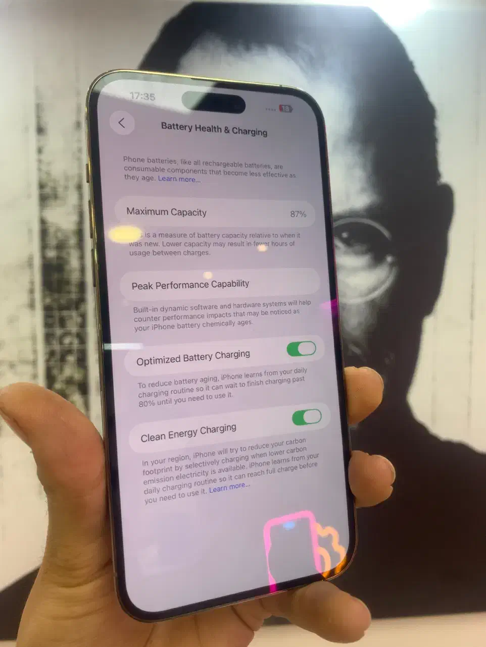 ایفون ۱۴ پرو مکس گلد تمیز|موبایل|اصفهان, آبشار|دیوار