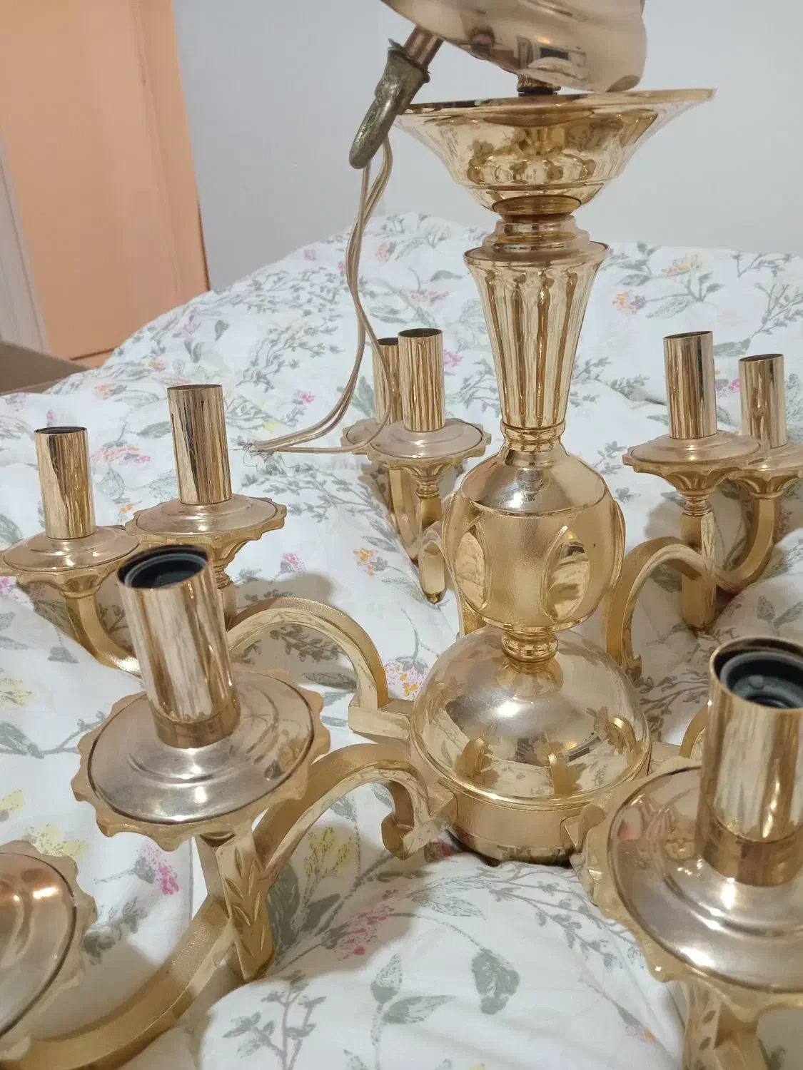 لوستر برنجی|لوستر و چراغ آویز|تهران, حکمت|دیوار