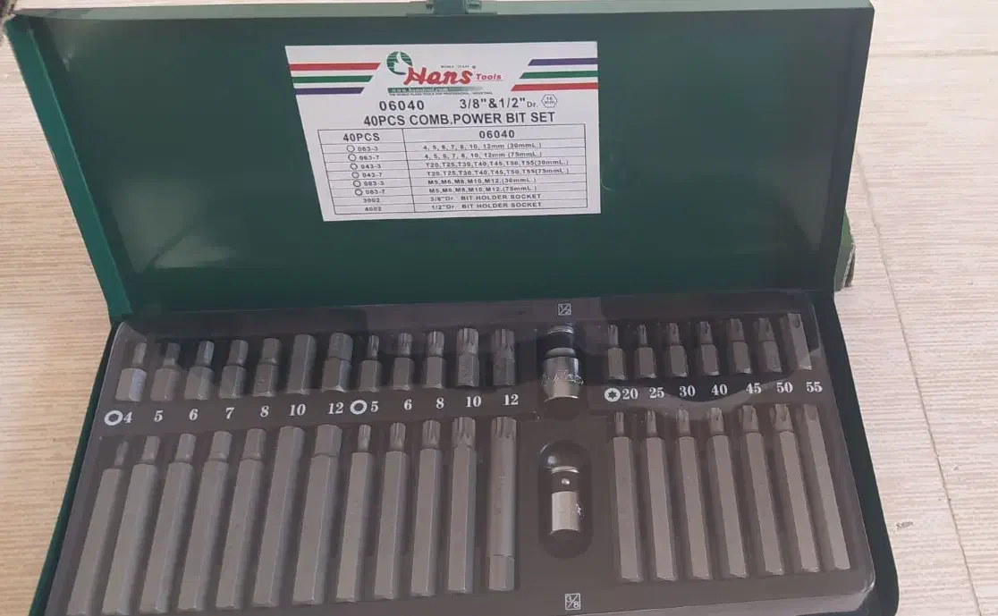 جعبه بیت آلن ستاره ای ۴۰ پارچه هنس|ابزارآلات|سرپل ذهاب, |دیوار