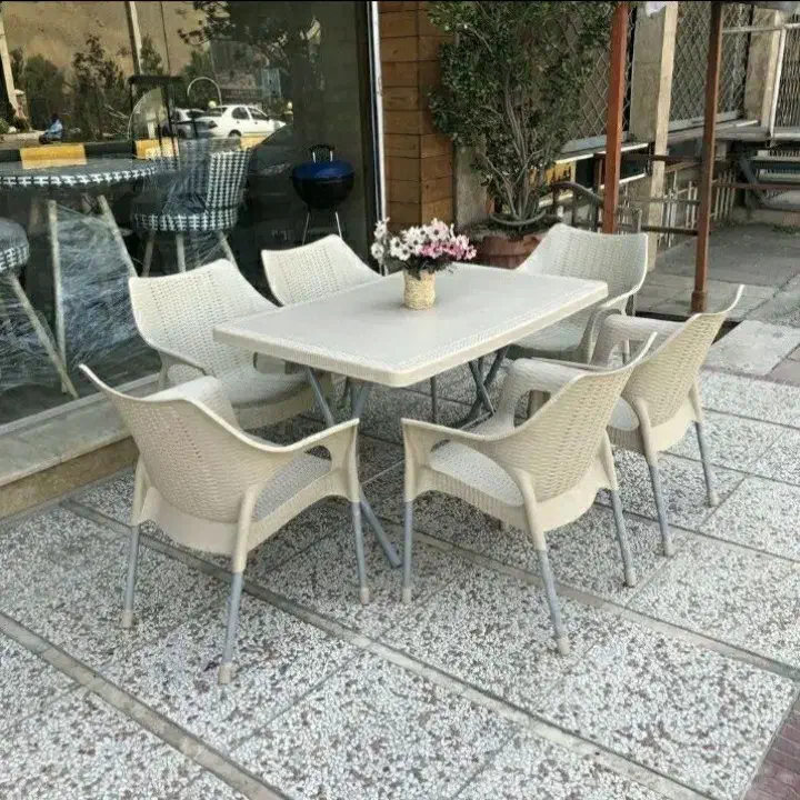 میز و صندلی پلاستیکی حصیری ۹۹۱|میز و صندلی غذاخوری|لواسان, |دیوار