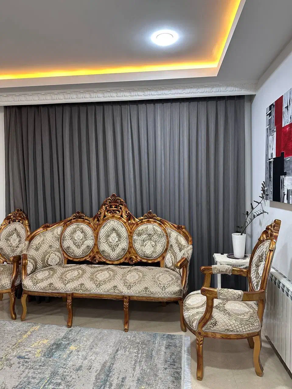 مبل سلطنتی ۸ نفره|مبلمان خانگی و میز عسلی|مریوان, |دیوار